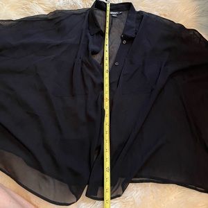 DKNY Sheer Black Blouse and Tank